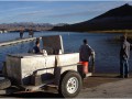 Preparing to release razorback suckers in Lake Mead, Nevada